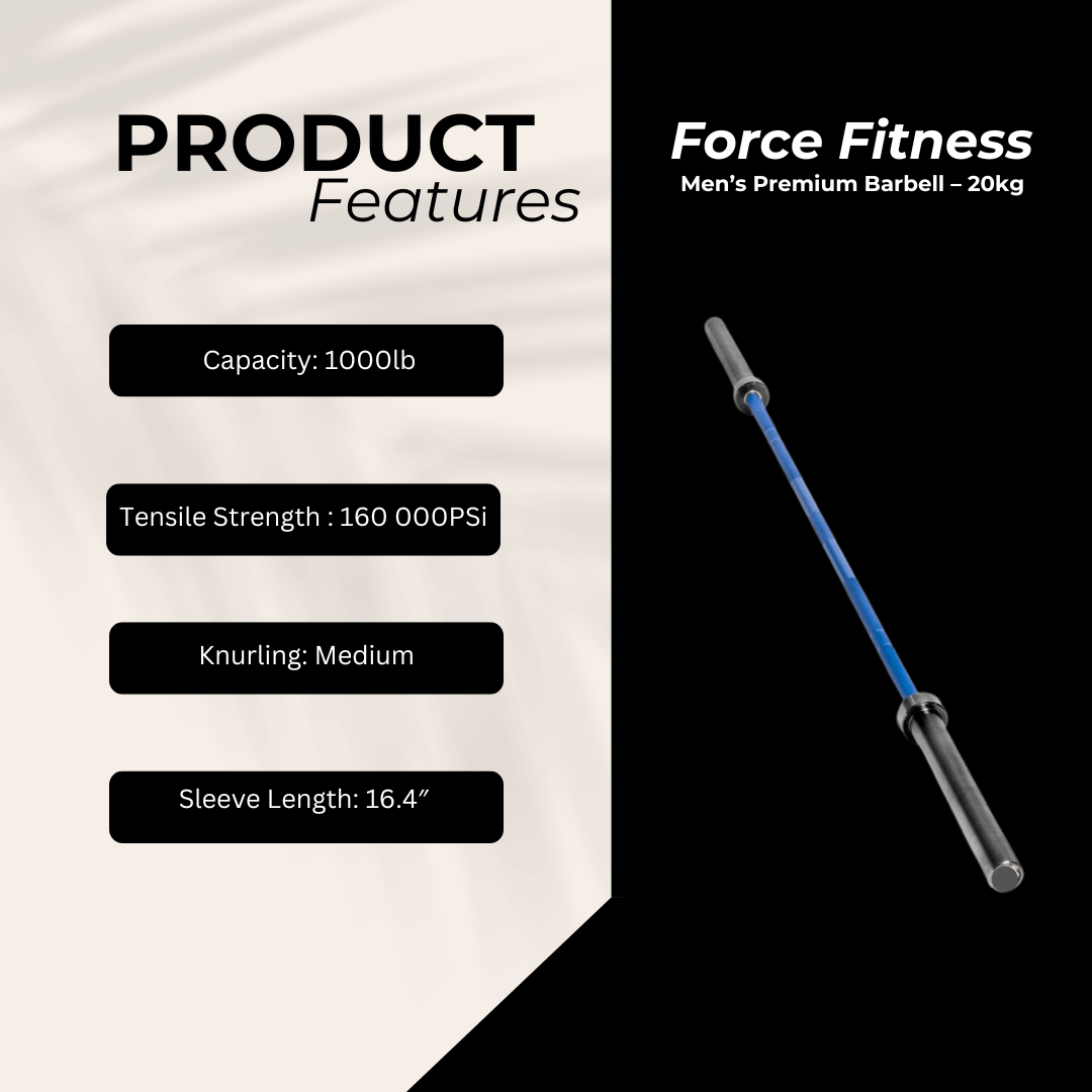 Men's Premium Barbell - 20kg detail image 5
