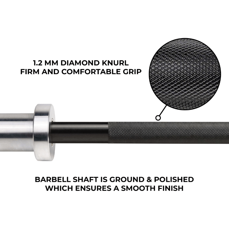 Shorty Olympic Barbell - Black detail image 6