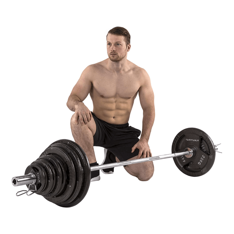 100kg Olympic Tri-Grip Barbell Set detail image 5
