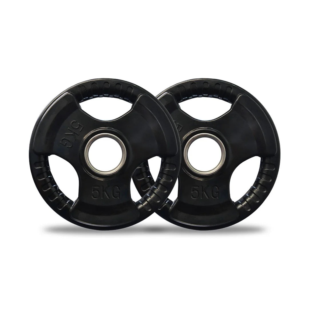 Rubber Grip Weight Plate With Ring (5kg)-Single product image