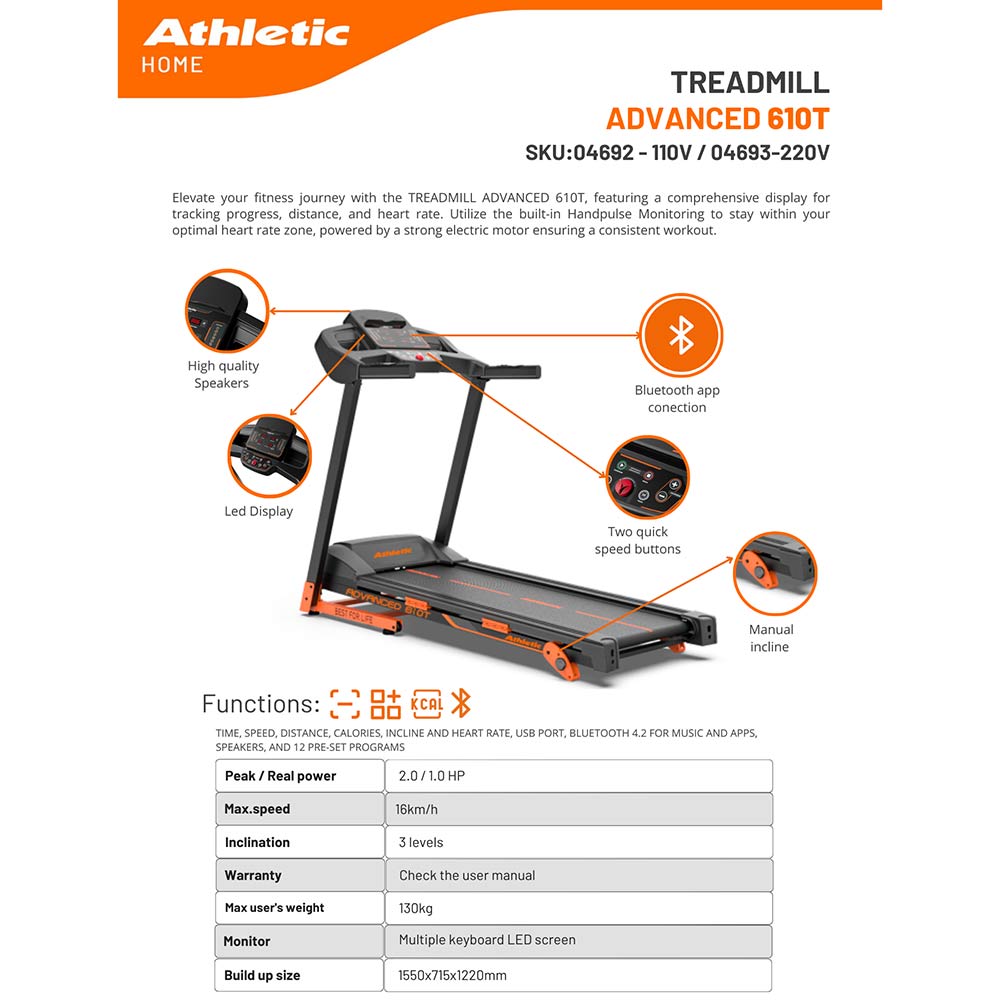 610T Plus-Treadmill Advanced detail image 2