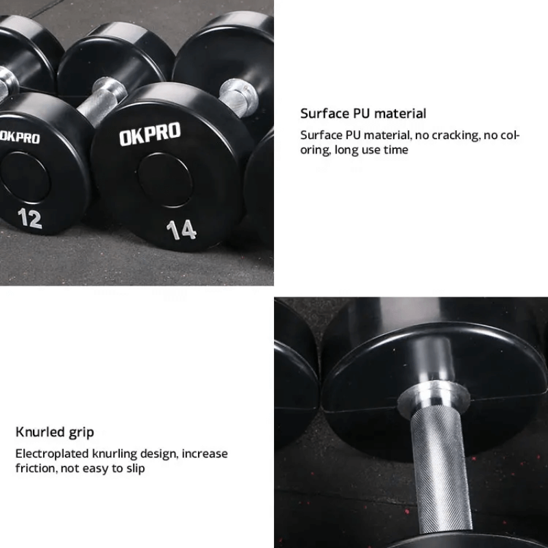 Round Urethane Dumbbell Set 2.5kg - 50kg (20 Sets) detail image 3
