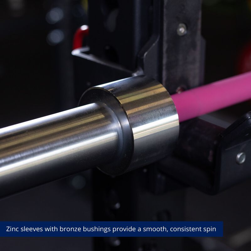Women CrossFit Olympic Bar - 1.8M (Pink & Black) detail image 5