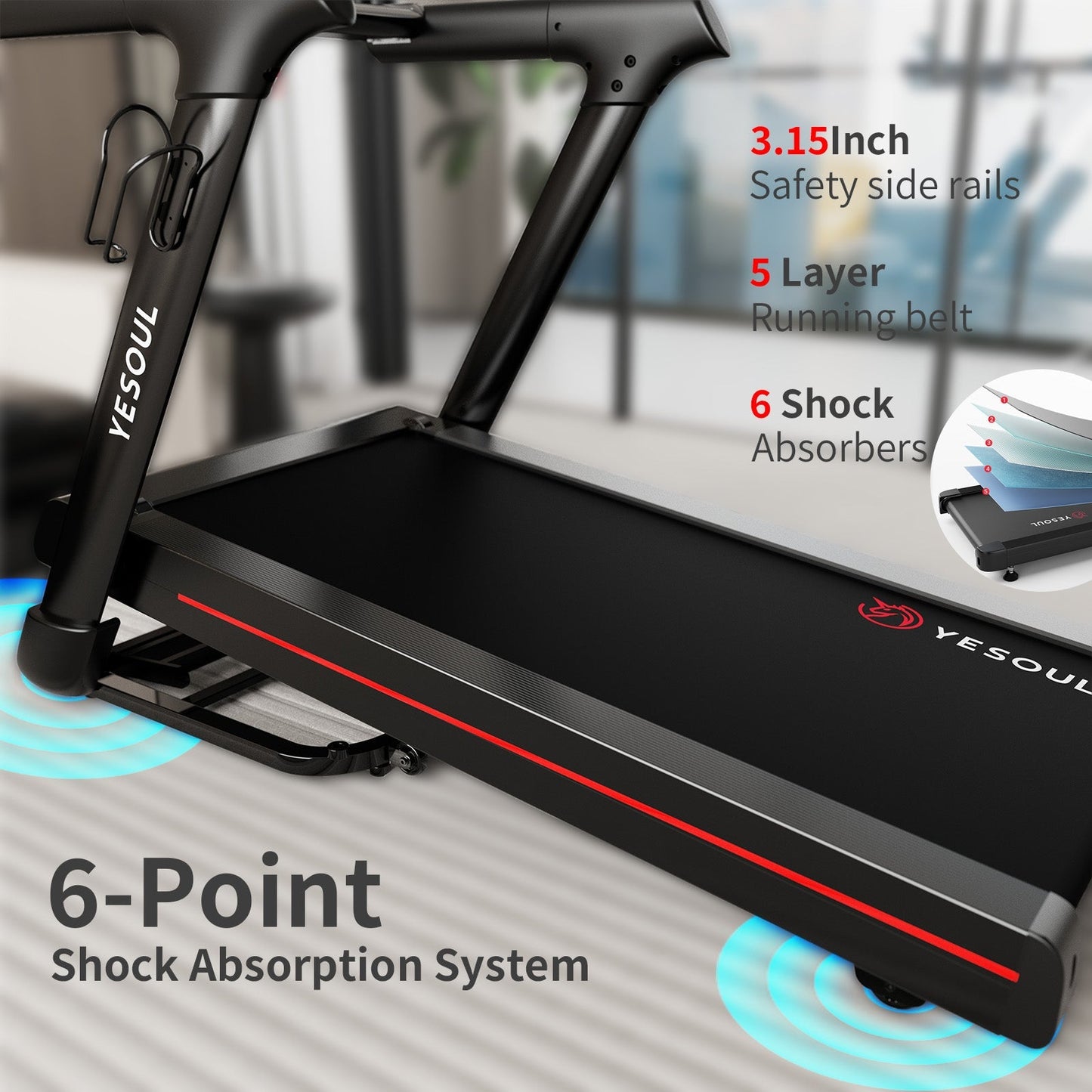 T3 Pro Treadmill detail image 6