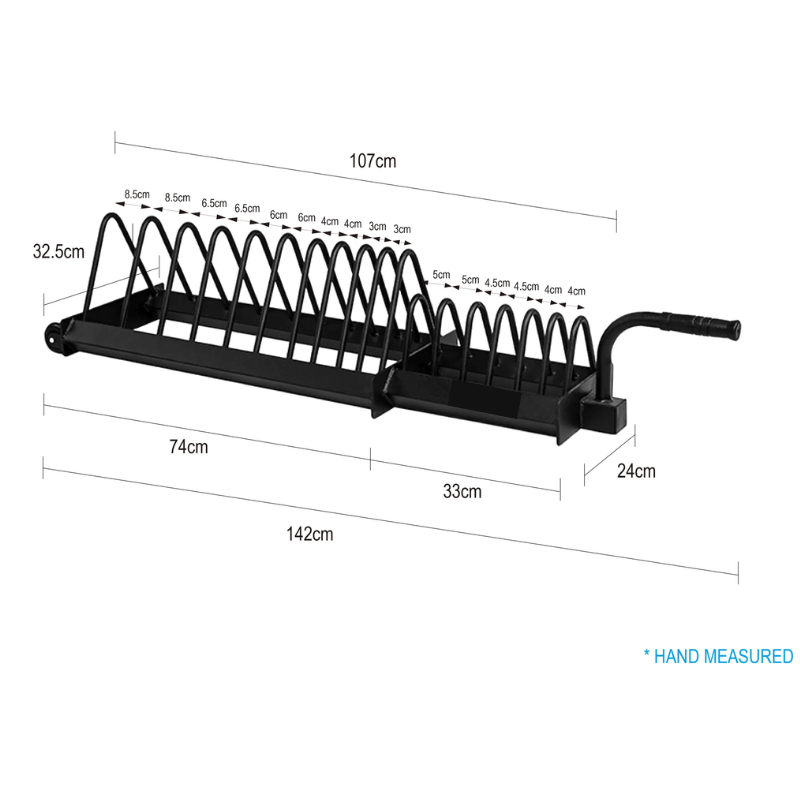Weight & Bumper Plate Storage Trolley Rack detail image 4