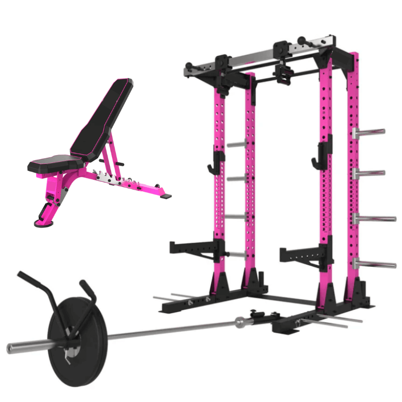 Elite Series Half Rack & Workout Bench - Pink product image