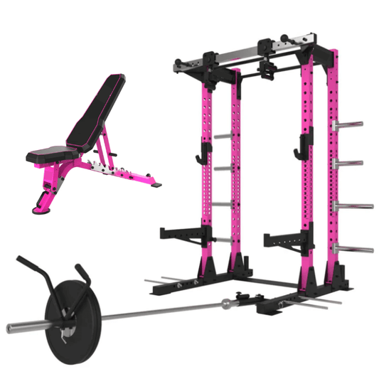 Elite Series Half Rack & Workout Bench - Pink product image