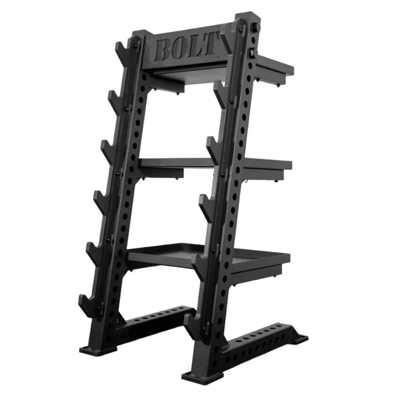 Fixed Straight & EZ Curl Barbell Set + Rack detail image 3