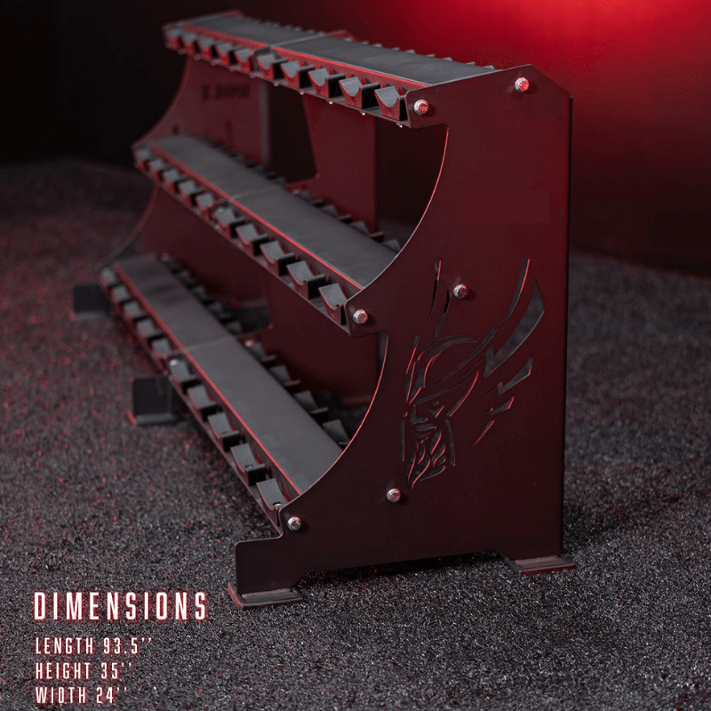 Pro Urethane Full Dumbbell Set + Rack detail image 3