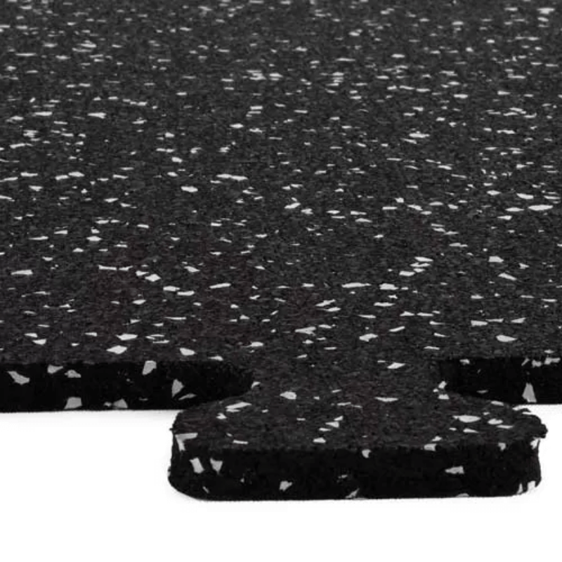 Rubber Interlocking Gym Tile – Black With Grey detail image 6