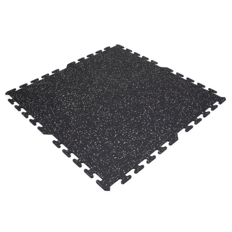 Rubber Interlocking Gym Tile – Black With Grey product image