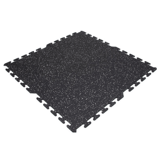 Rubber Interlocking Gym Tile – Black With Grey product image