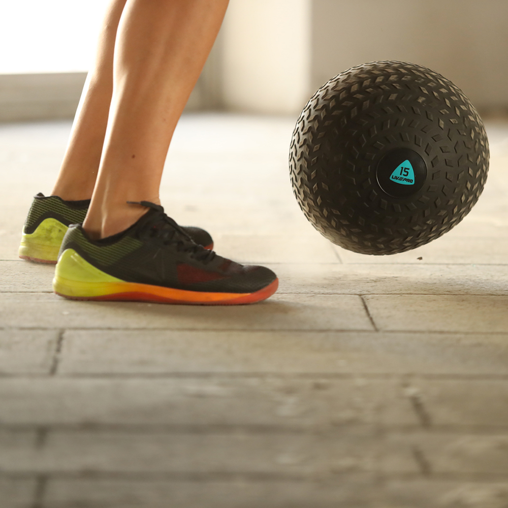 Slam Balls – Rubber Textured (Black / Blue) | LivePro detail image 4