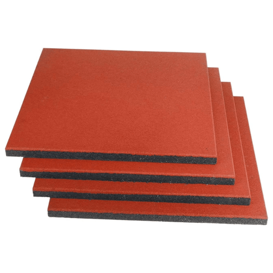 Red Outdoor Rubber Playground Mat - (Pack Of 4 Tiles) product image