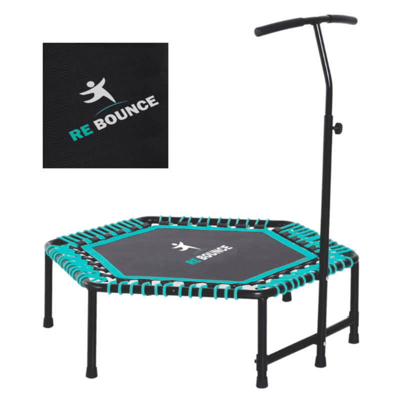 Hex Fitness Rebounder & Trampoline - Celeste Turquoise detail image 4
