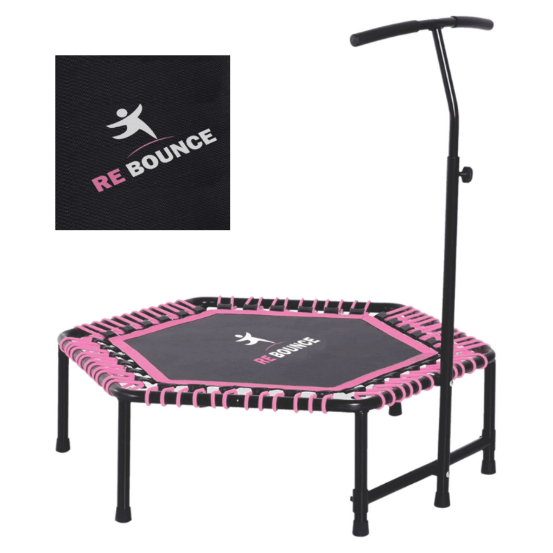 Hex Fitness Rebounder & Trampoline - Azalea Pink detail image 5