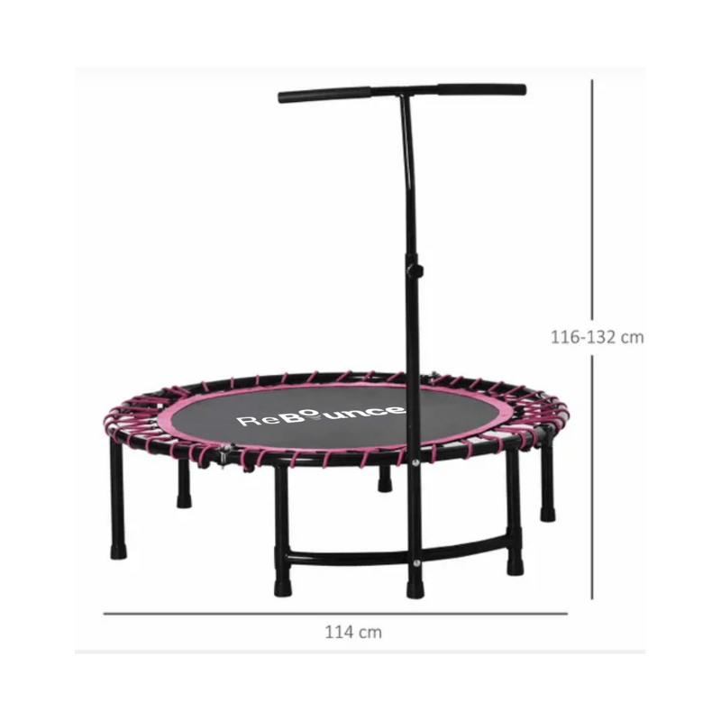 Rb100 Round 40″ Rebounder + Adjustable Handle – Pink detail image 4