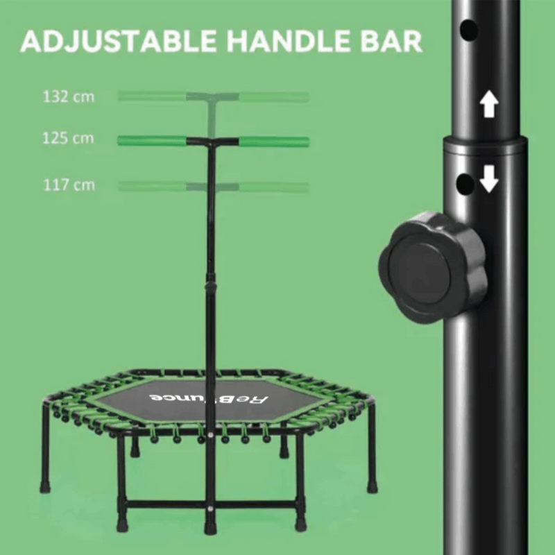 Rb150 Hex 45″ Rebounder + Adjustable Handle – Green detail image 2