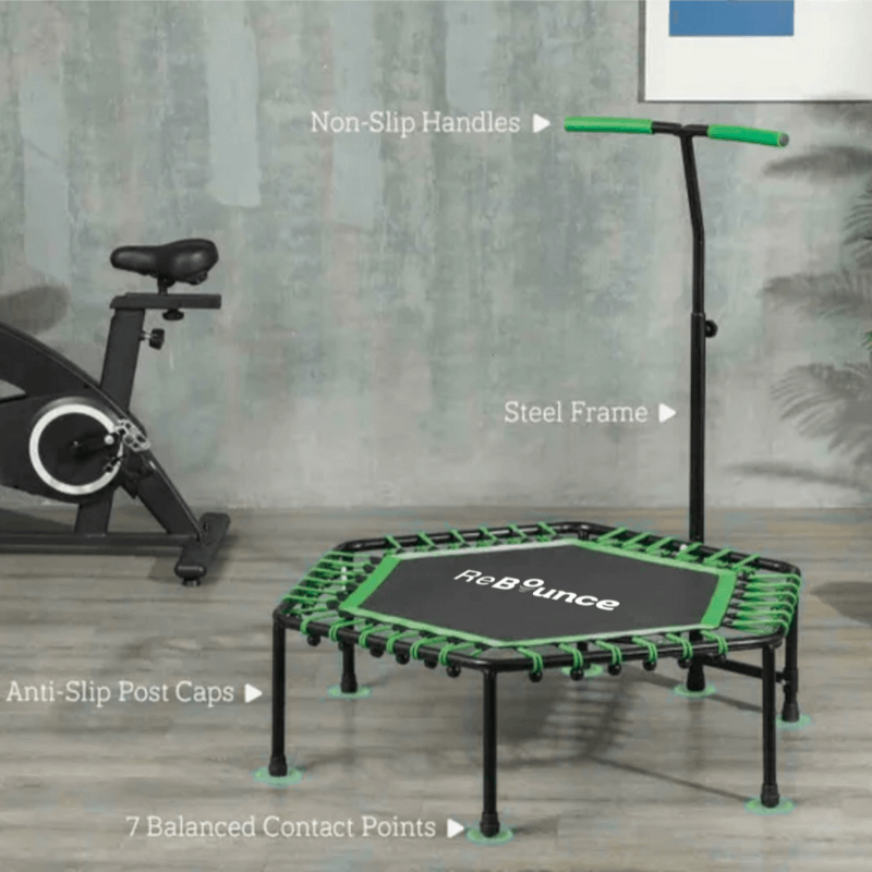 Rb150 Hex 45″ Rebounder + Adjustable Handle – Green detail image 4