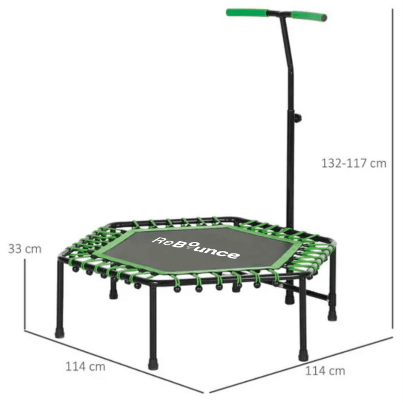 Rb150 Hex 45″ Rebounder + Adjustable Handle – Green detail image 5