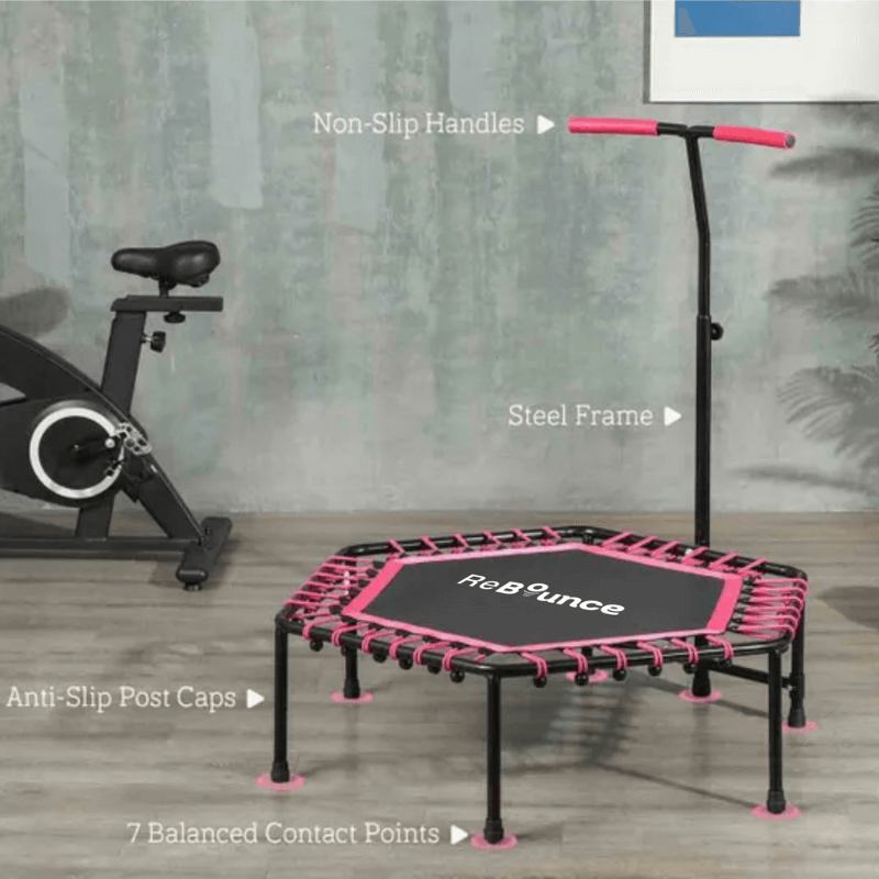 Rb150 Hex 45″ Rebounder + Adjustable Handle – Pink detail image 5
