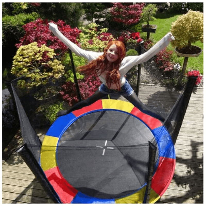 8FT Outdoor Trampoline+ 2 Step Ladder detail image 3