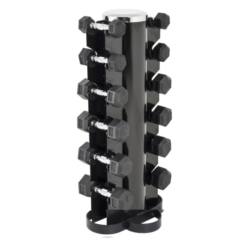 Rubber Hex Dumbbell Upright Set (2.5kg - 15kg) - 6 Sets product image