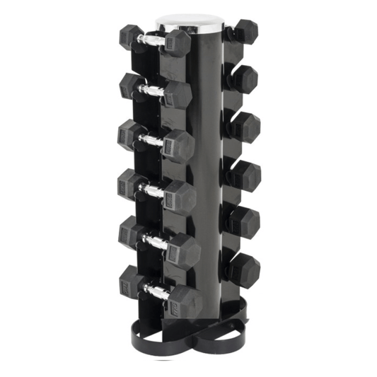 Rubber Hex Dumbbell Upright Set (2.5kg - 15kg) - 6 Sets product image