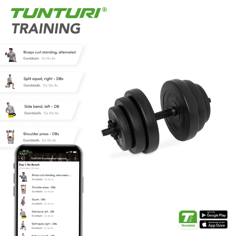 15kg Vinyl Dumbbell Set detail image 3