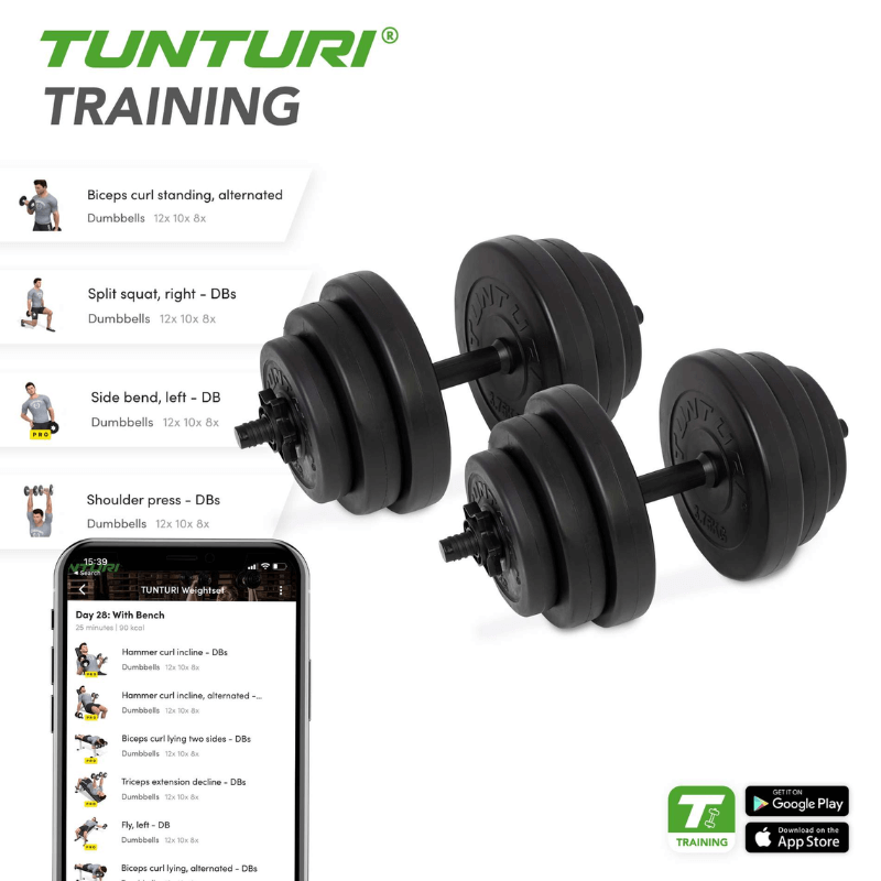 28kg Vinyl Dumbbell Set detail image 4