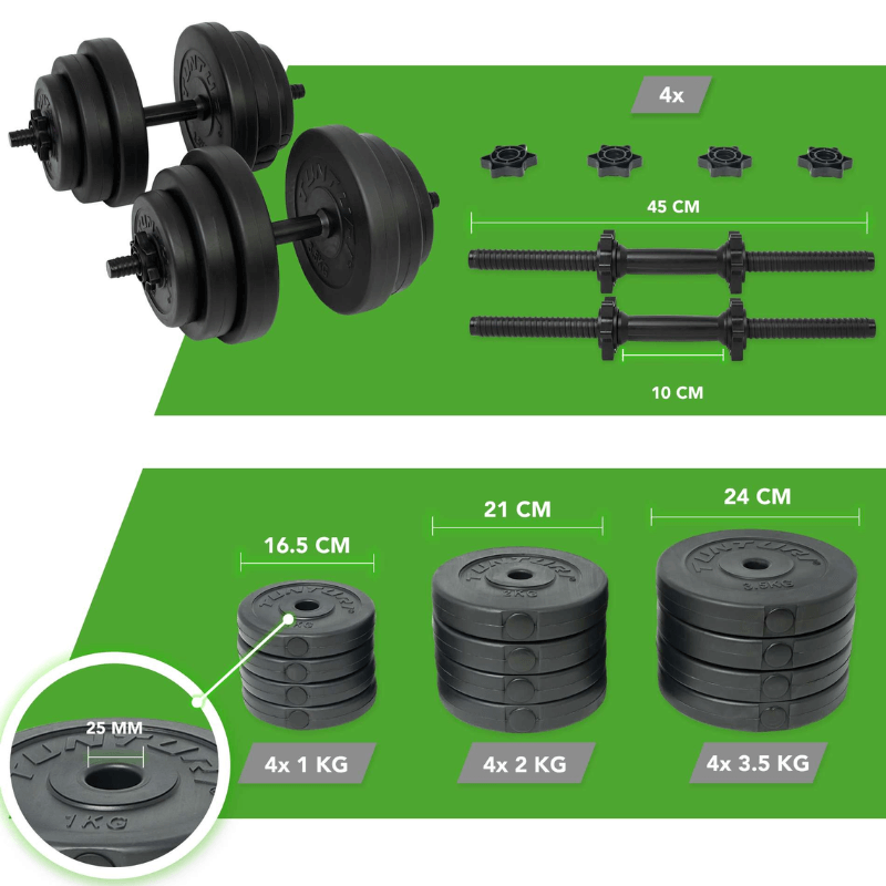 28kg Vinyl Dumbbell Set detail image 2