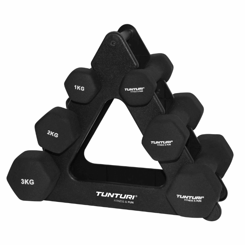 Neoprene Dumbbell Set 1kg - 3kg + Stand product image