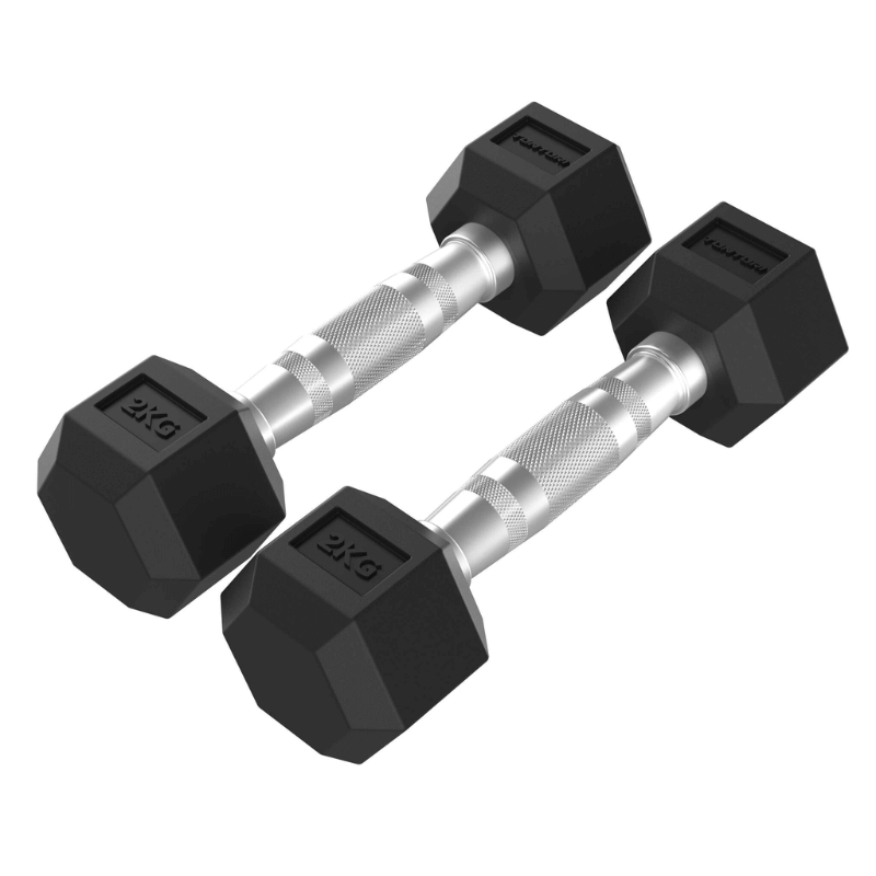 Platinum Studio Hex Rubber Dumbbell Sets detail image 2