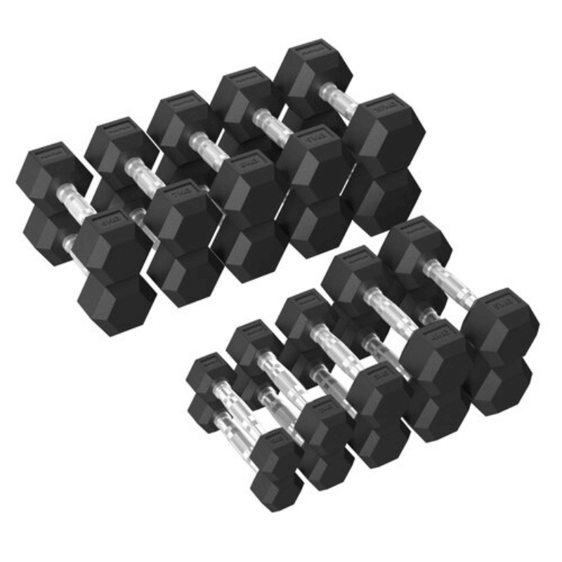 Platinum Studio Hex Rubber Dumbbell Sets detail image 6