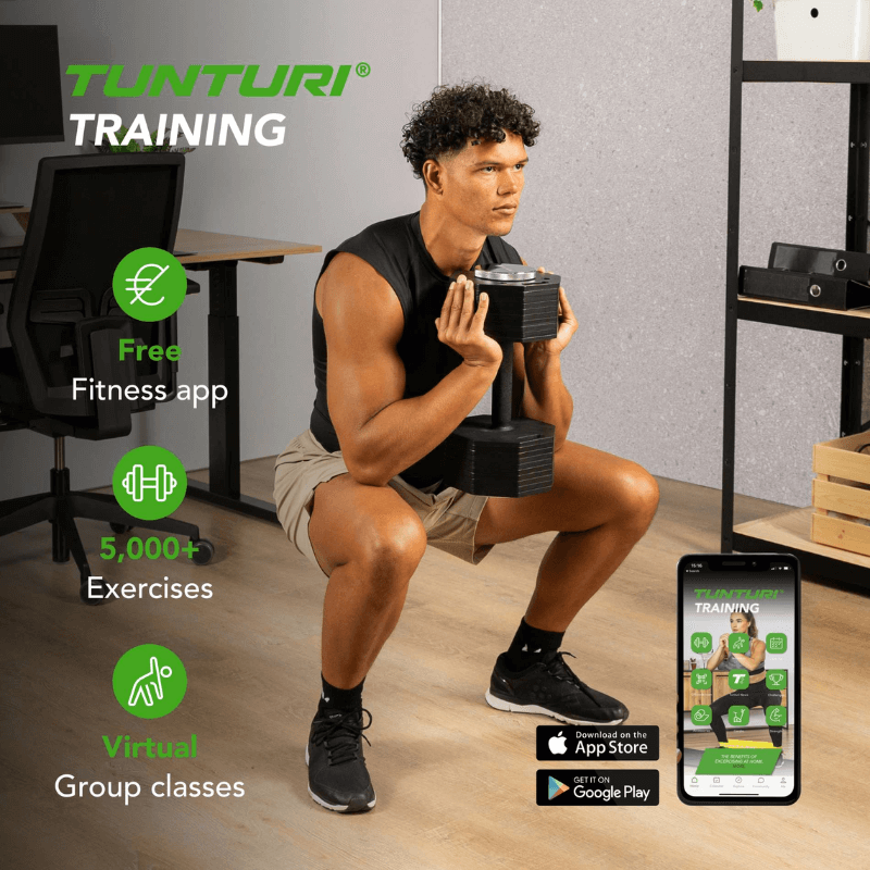 Rapid 20kg Adjustable Dumbbell Set + Rack detail image 3