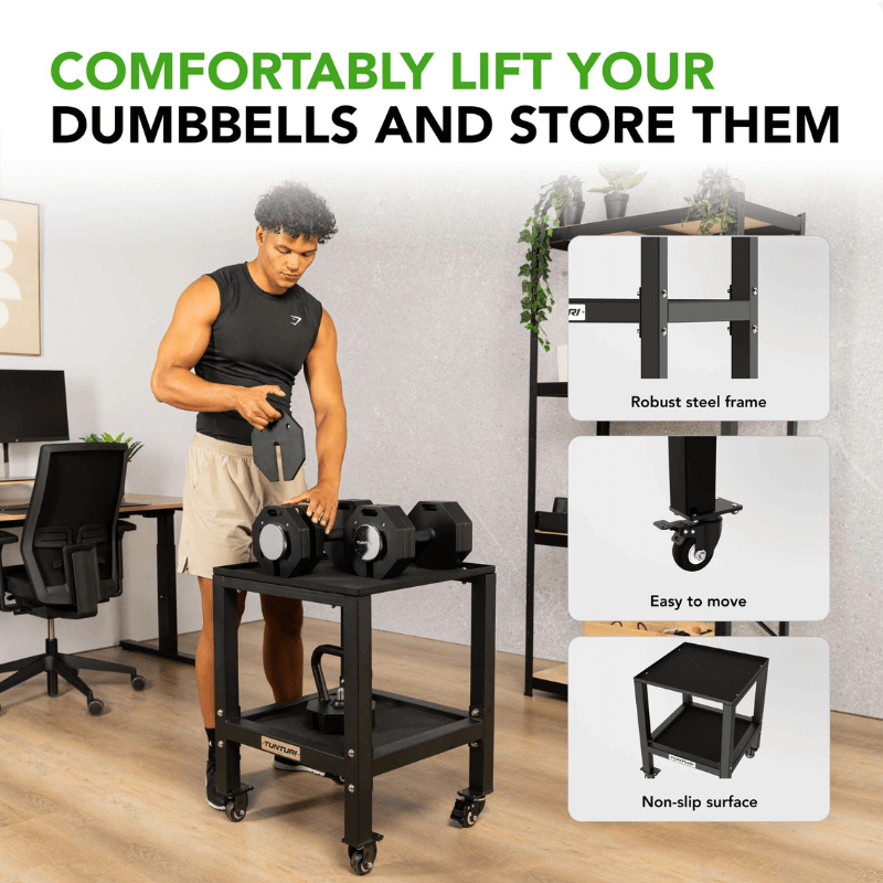 Rapid 20kg Adjustable Dumbbell Set + Rack detail image 4
