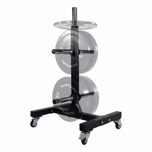 Tunturi Mobile Upright Bumper Plate Rack — rack available from Gym Machines South Africa