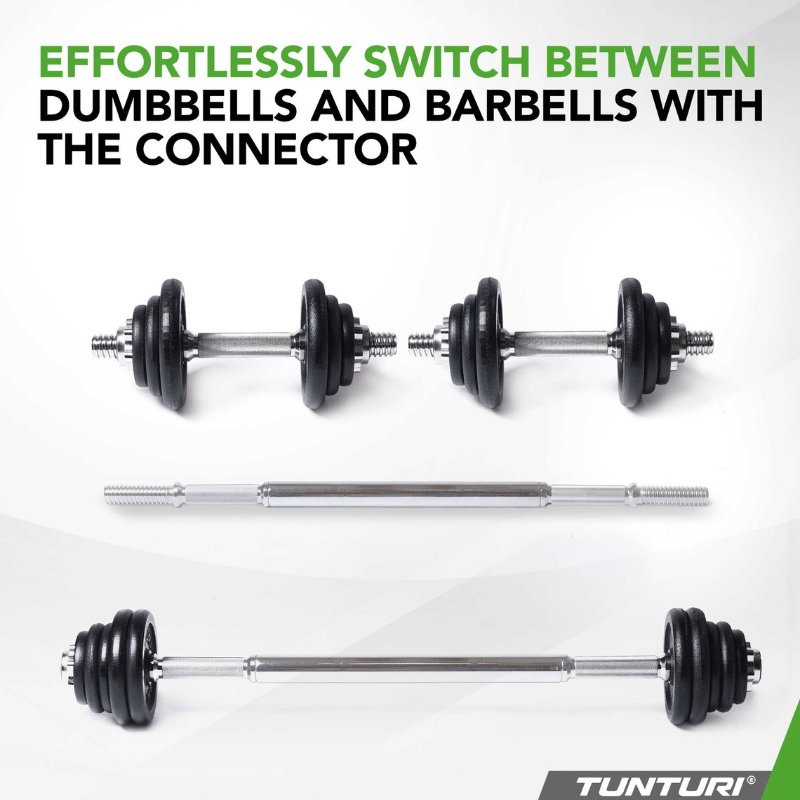 Barbell / Dumbbell Set, 20kg - Iron detail image 3