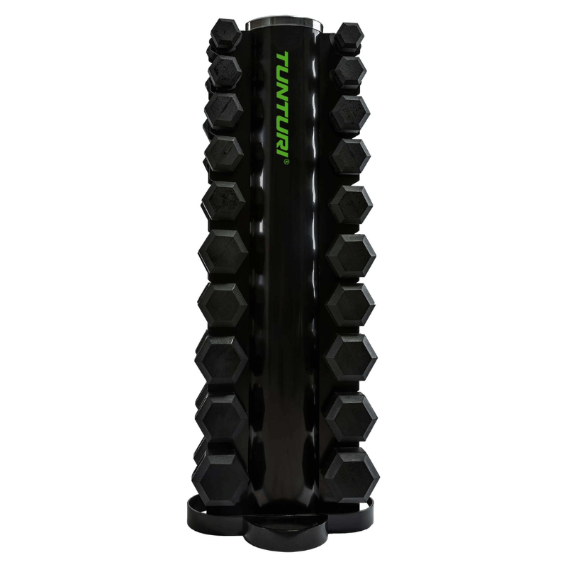 Rubber Dumbbell Set 1kg - 10kg + Rack product image