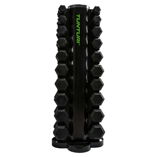 Rubber Dumbbell Set 1kg - 10kg + Rack product image