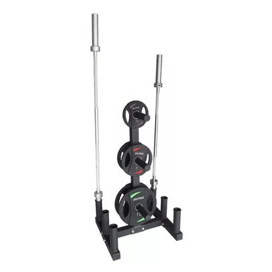 Olympic Weight Plate Tree Rack + 6 Barbell Holder product image