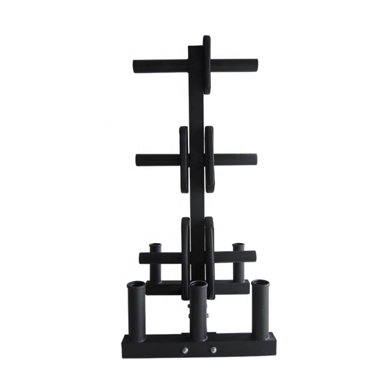 Olympic Weight Plate Tree Rack + 6 Barbell Holder detail image 5
