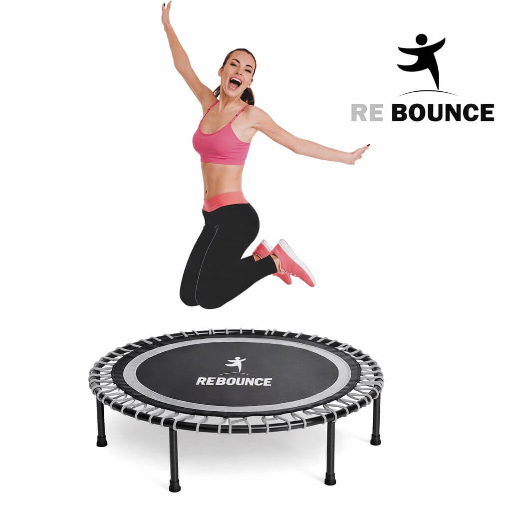 Round Fitness Rebounder & Trampoline – Sterling Grey detail image 2