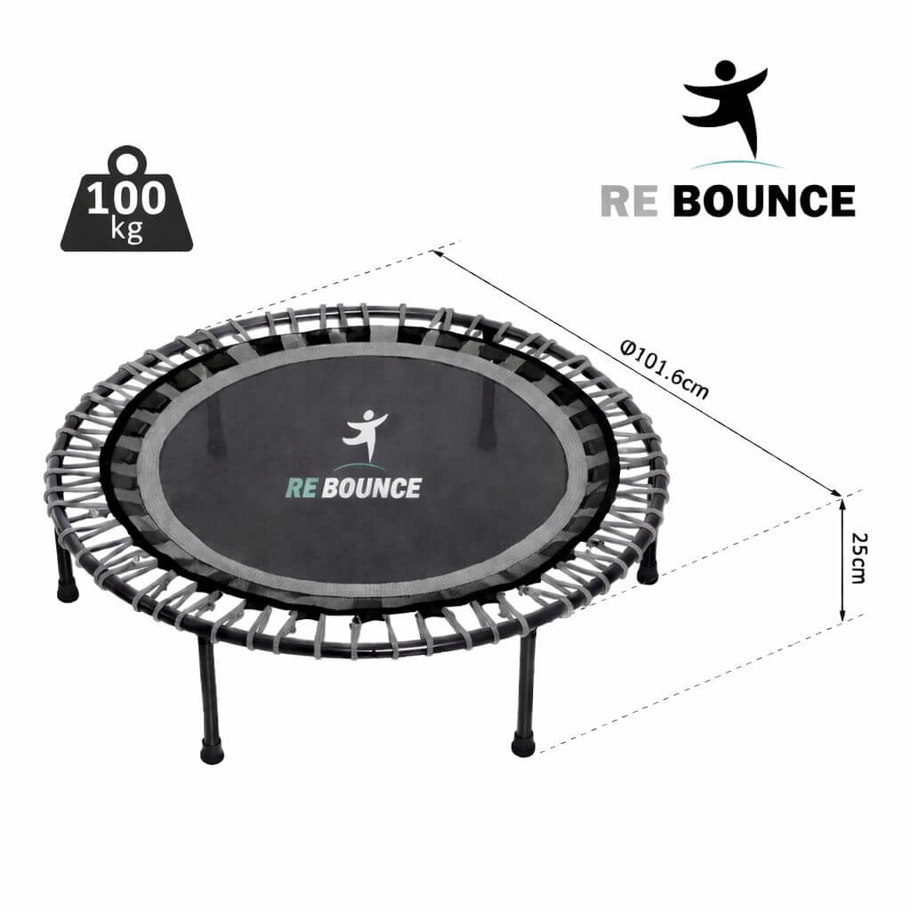 Round Fitness Rebounder & Trampoline – Sterling Grey detail image 5