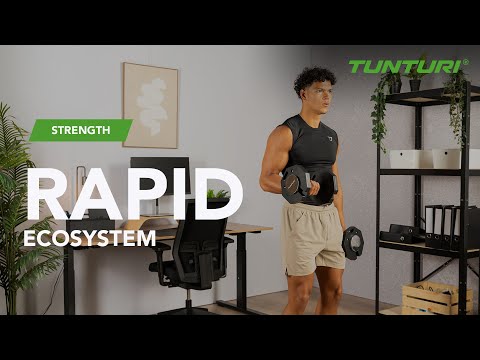 Rapid 20kg Adjustable Dumbbell Set + Rack product video