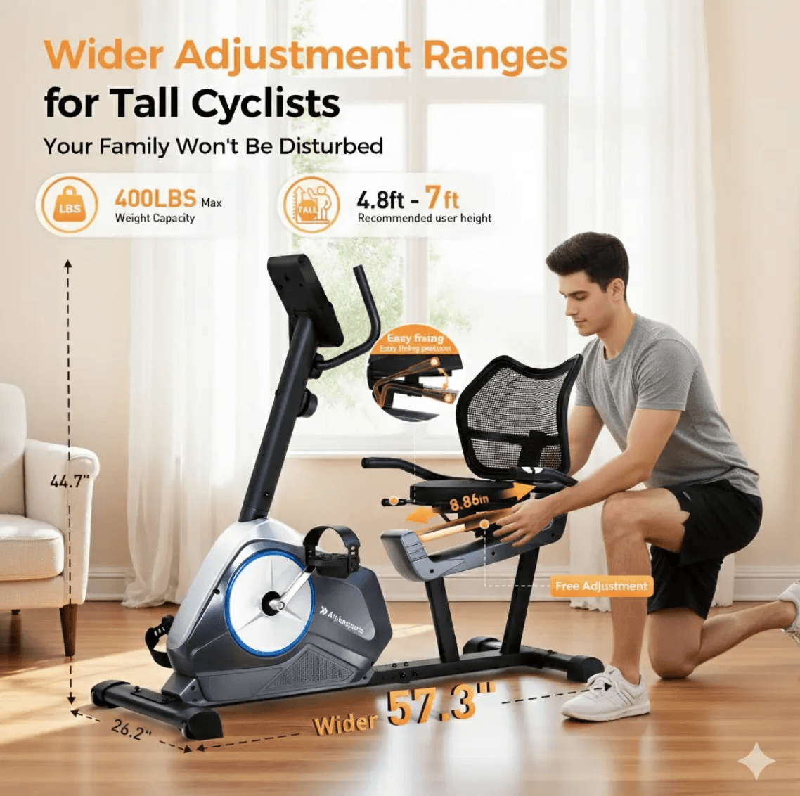 Recumbent Exercise Bike detail image 5