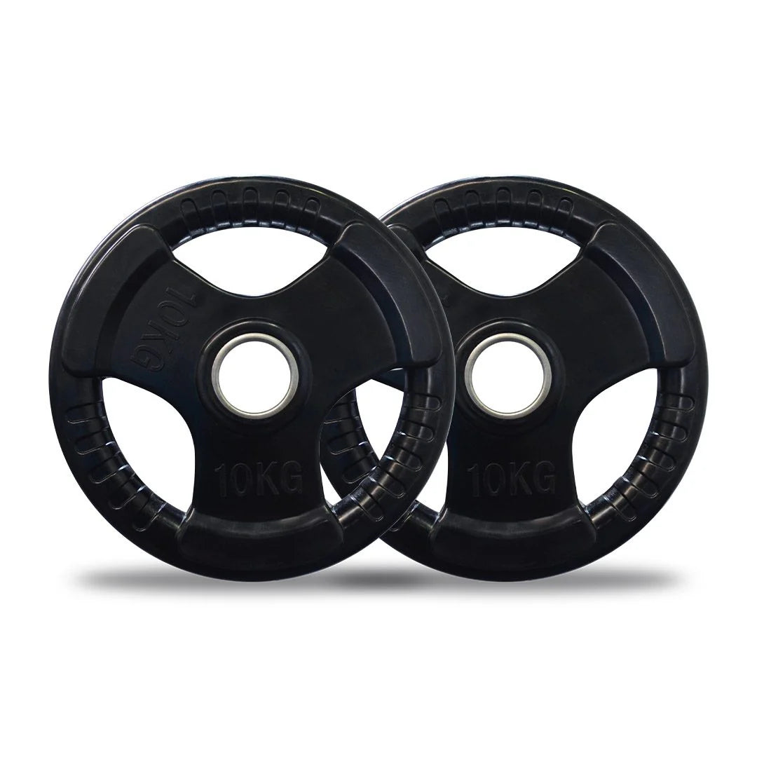 Rubber Grip Weight Plate With Ring (10kg)-Single product image