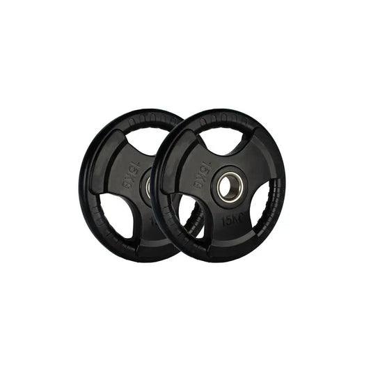 Rubber Grip Weight Plate With Ring (15kg)-Single product image