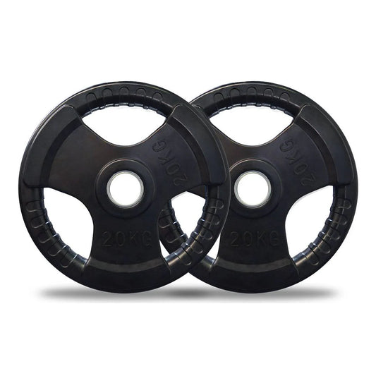 Rubber Grip Weight Plate With Ring (20kg)-Single product image
