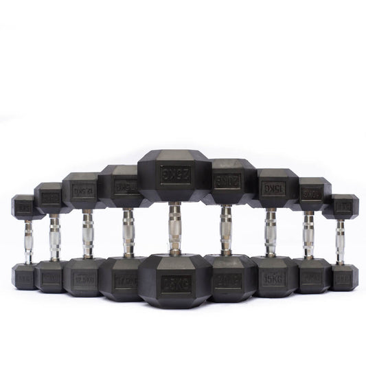 UBench 30kg Rubber Hex Dumbbell – Pair product image